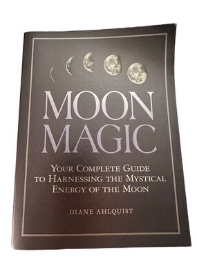 Moon Magic Book by Diane Ahlquist - Black Cover with Silver & Lavender Text
